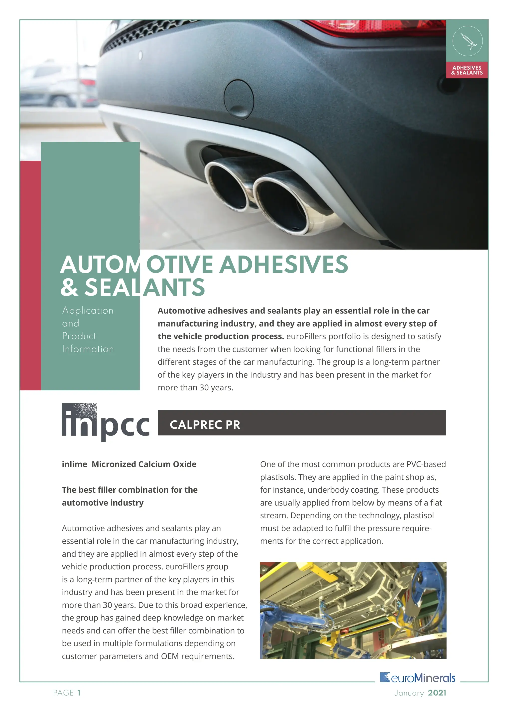 Automotive Adhesives & Sealants _application and product information